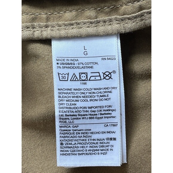 VTG Gap Jacket Large Tan Zip Snap Military Utility Chore Work Gorpcore Unisex - Picture 10 of 13